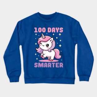 100 Days Smarter of School Unicorn Crewneck Sweatshirt